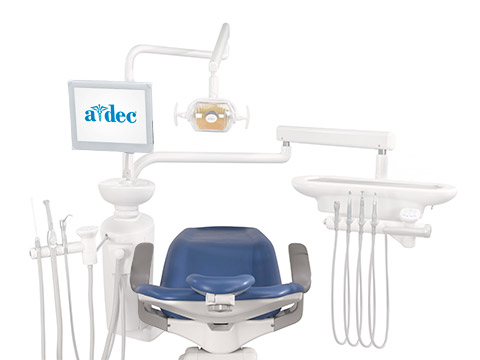 A-dec 200 dental chair with monitor mount