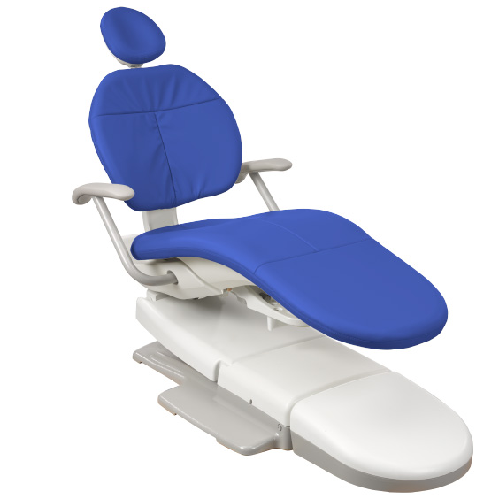 A-dec 300 dental chair with pacific upholstery