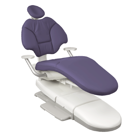 A-dec dental chair with plumb upholstry