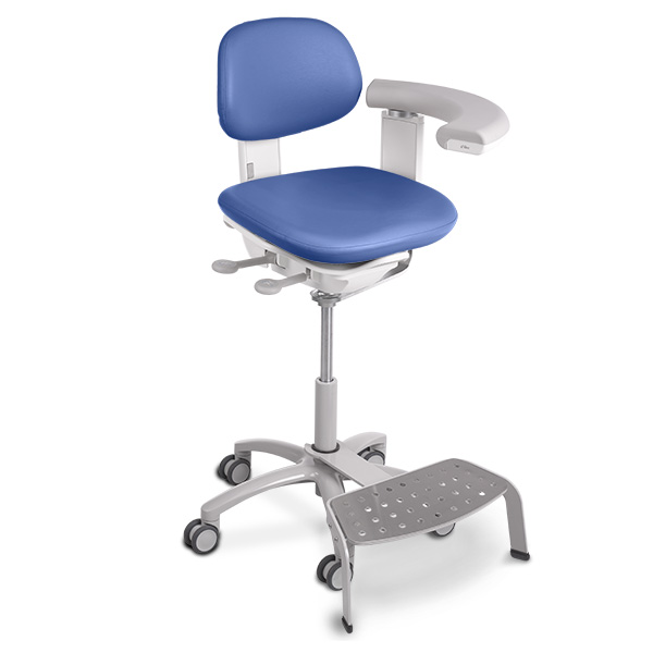 A-dec 500 dental assistant stool with foot rest