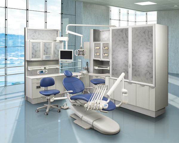 A-dec 300 Dental Operatory with A-dec Inspire Dental Cabinets