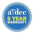 A-dec 5 year warranty logo