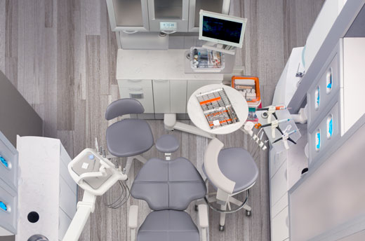 A-dec dental equipment in dental operatory